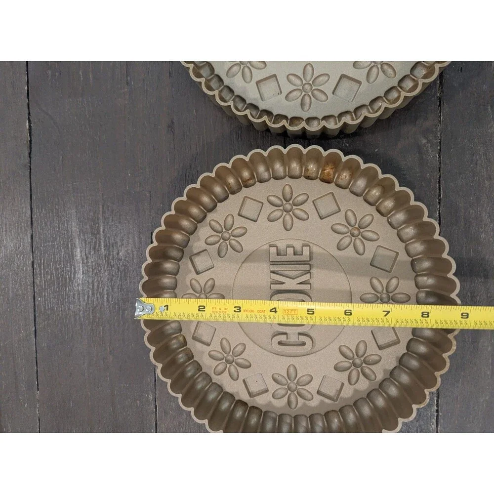 TWO Williams Sonoma Sandwich Cookie Cake Pan Baking Set Chicago Metallic